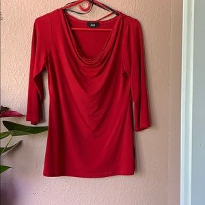 Red half sleeve dress top